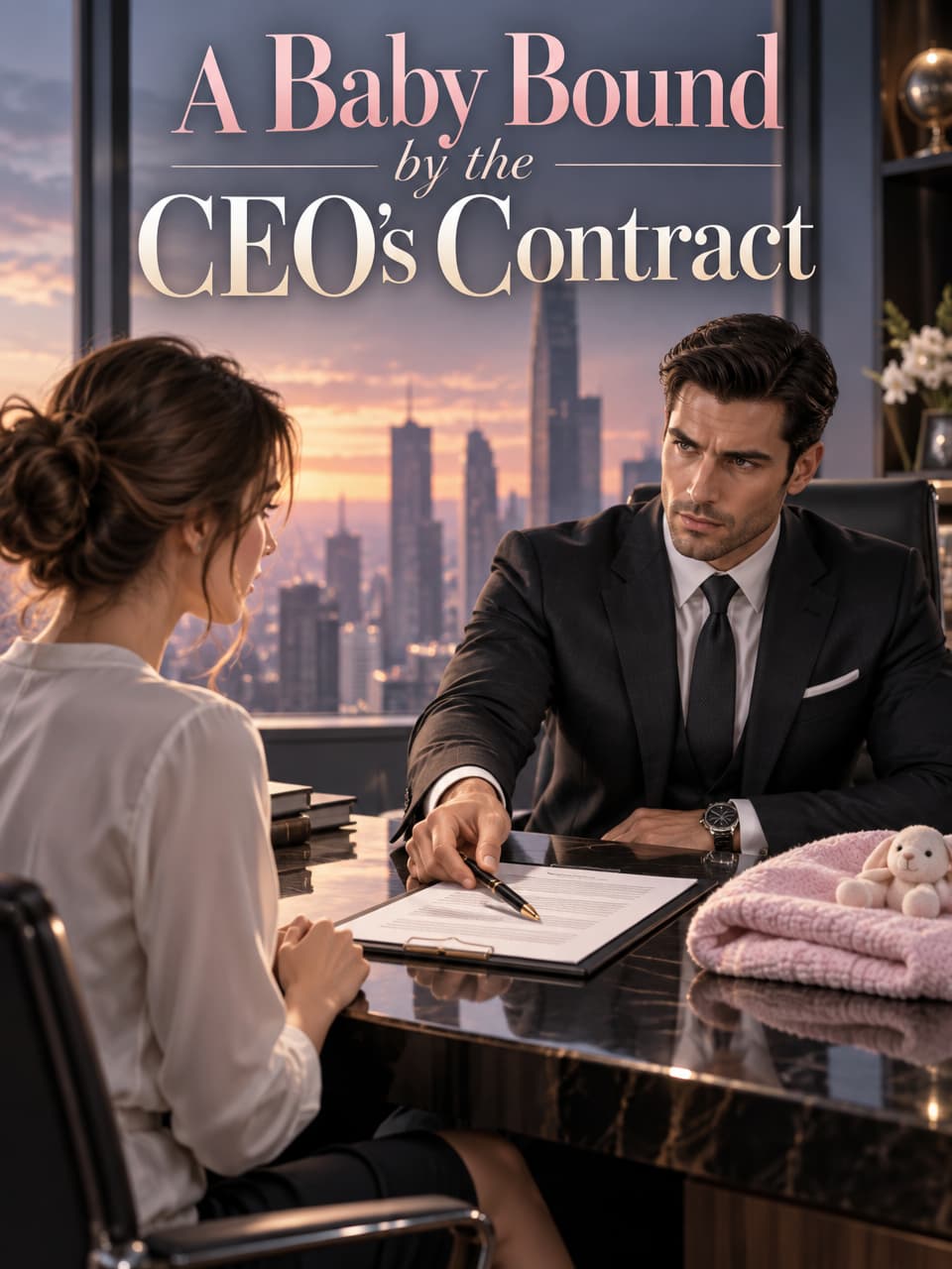 Cover of A Baby Bound by the CEO's Contract by Delphine Rousseau