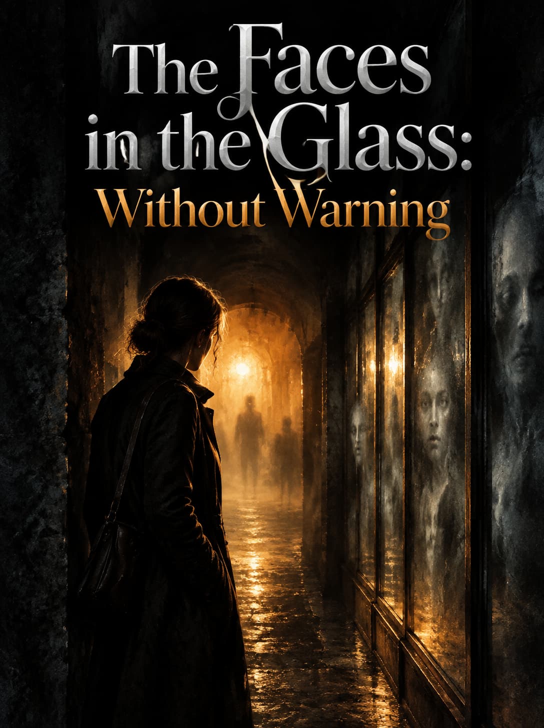 Cover of The Faces in the Glass: Without Warning by Theo Laurent