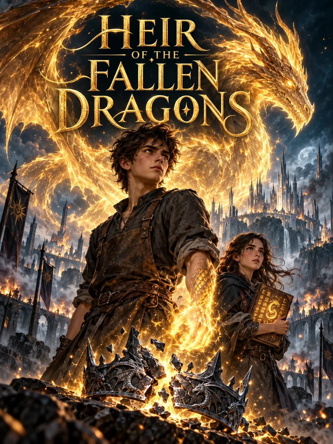 Cover of HEIR OF THE FALLEN DRAGONS by Andy Dawn