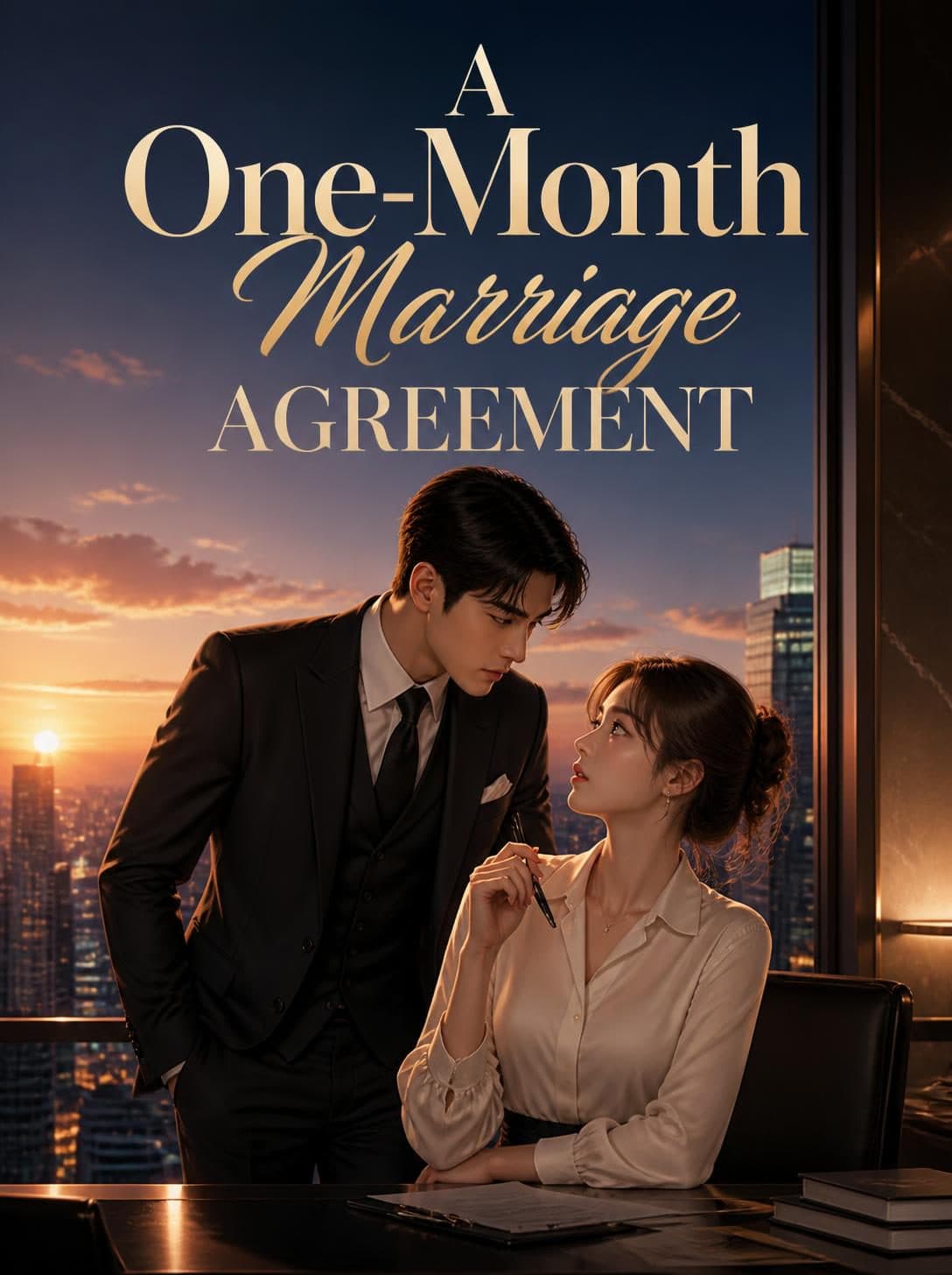Cover of A One-Month Marriage Agreement by Théo Moreau