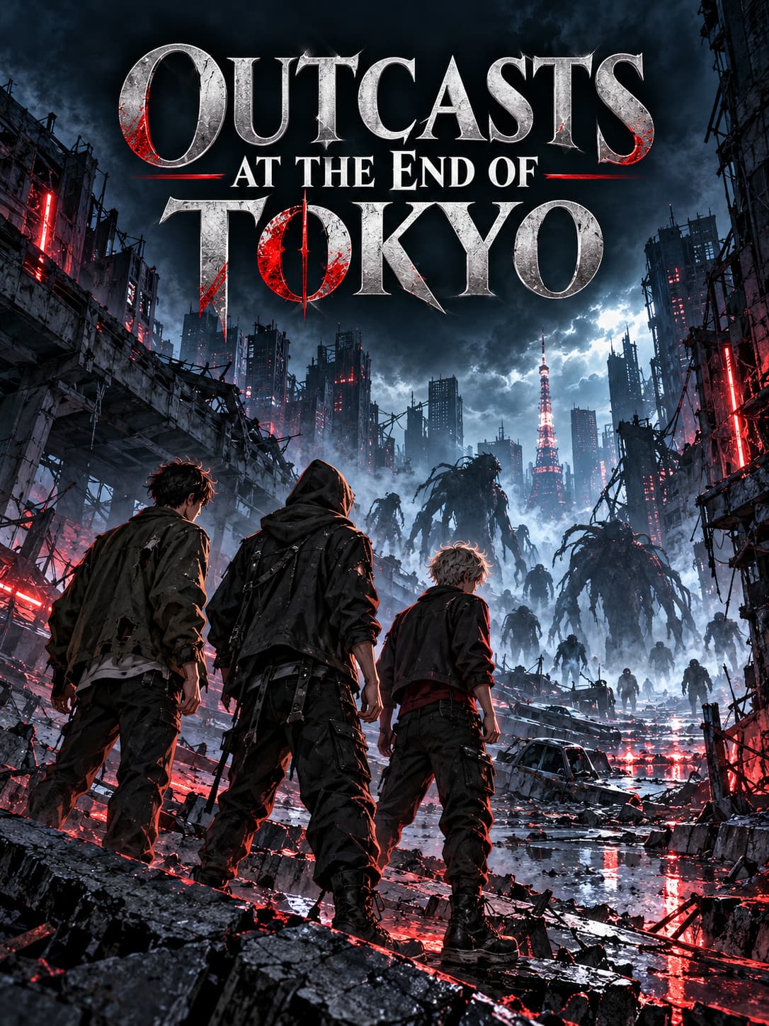 Cover of Outcasts at the End of Tokyo by Manon Dubois