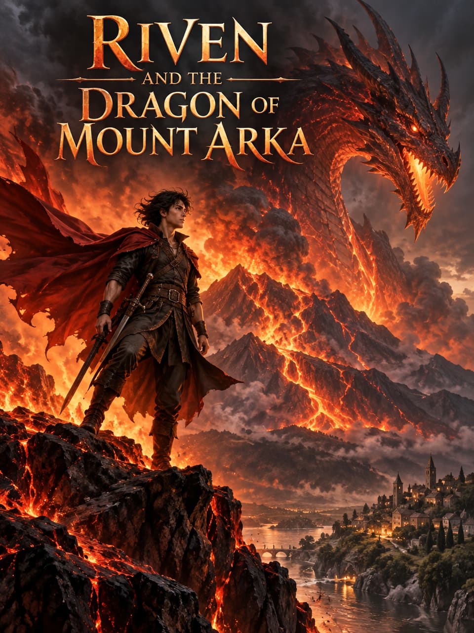 Cover of Riven and the Dragon of Mount Arka by Ignatius Holloway
