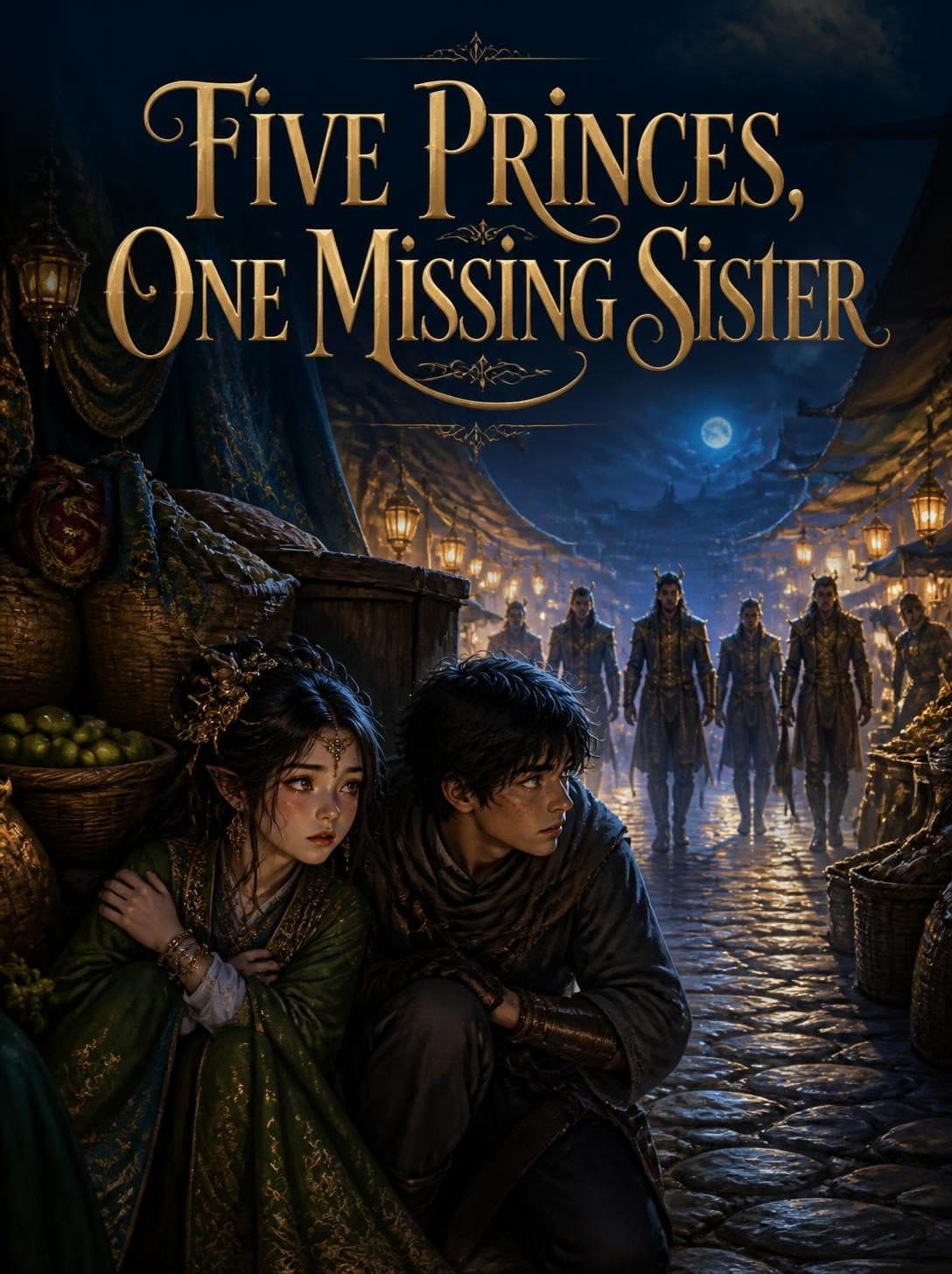 Cover of Five Princes, One Missing Sister by Delphine Vanderbeek