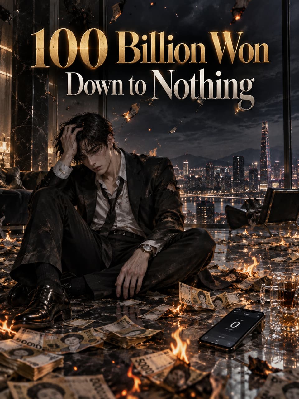 Cover of 100 Billion Won Down to Nothing by Kestrel Kenley