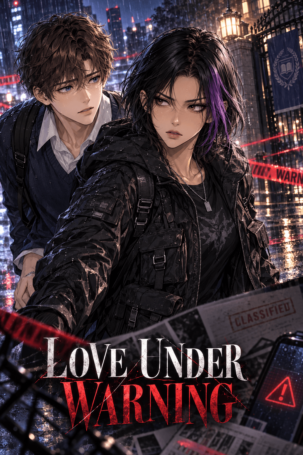 Cover of LOVE UNDER WARNING by Violet