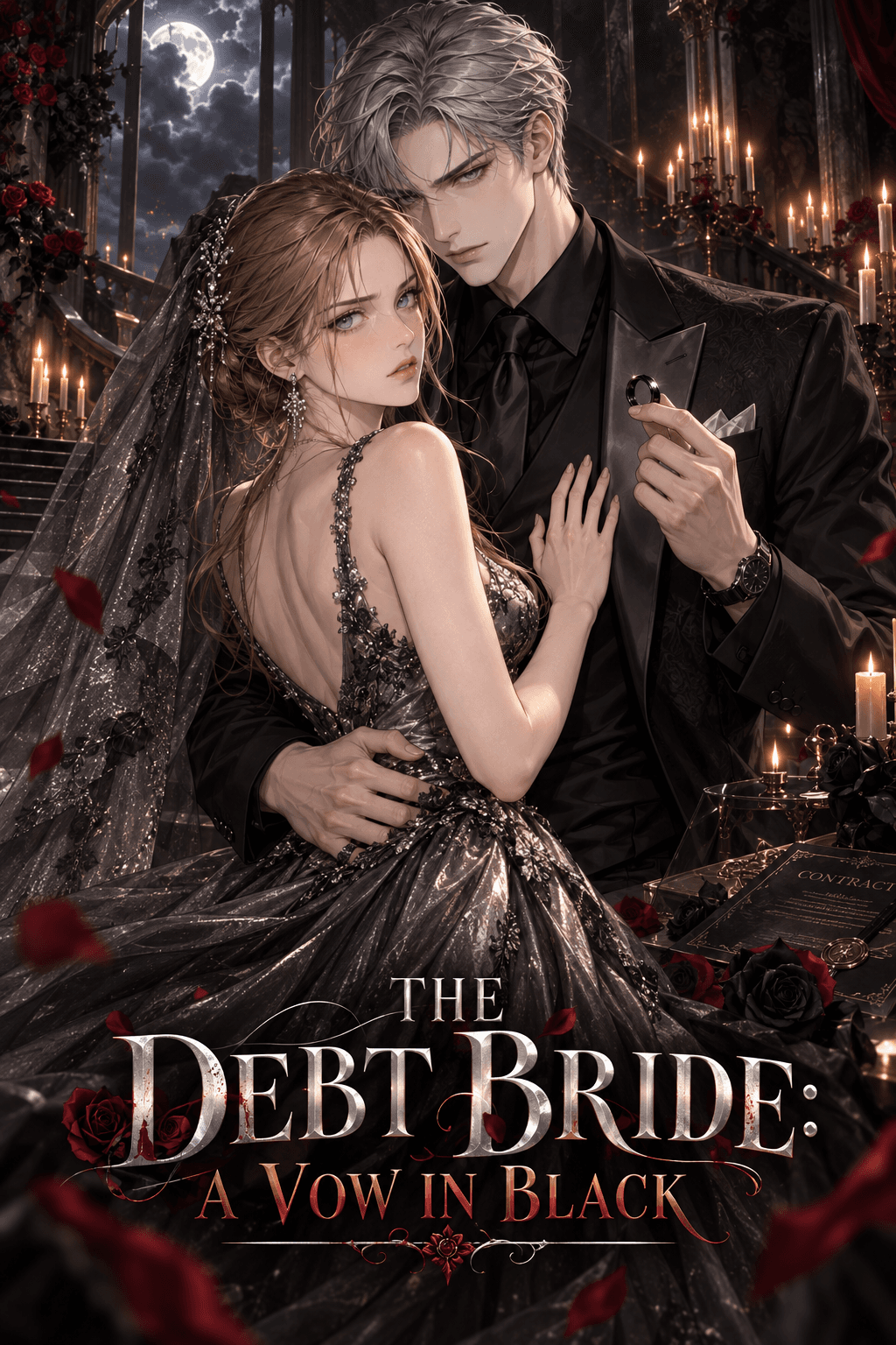 Cover of THE DEBT BRIDE: A VOW IN BLACK by Violet